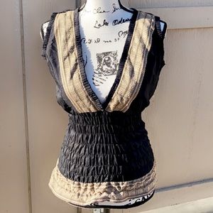 Blue Plate Black blouse